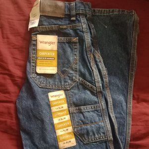 BOYS WRANGLER CARPENTER JEANS SIZE 14 SLIM